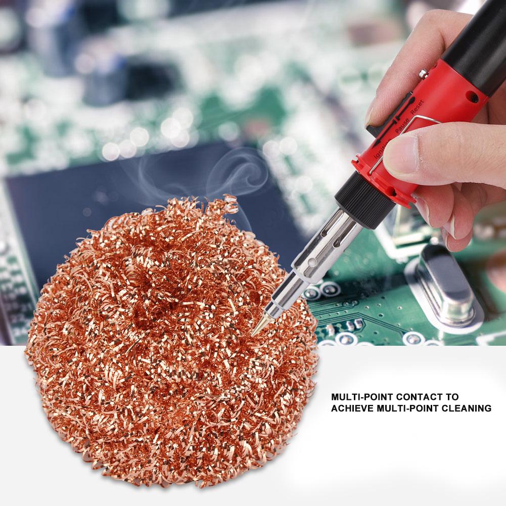 Soldering Iron Tip Cleaner Welding Nozzle Cleaner Stainless Steel Wire Balls with Base