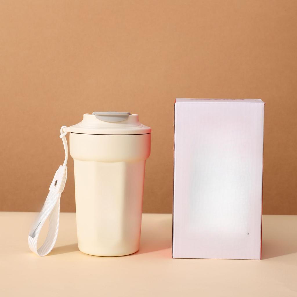 316 Stainless Steel Fun Mug Student Office Octagonal Coffee Cup Portable Female Rope Cup