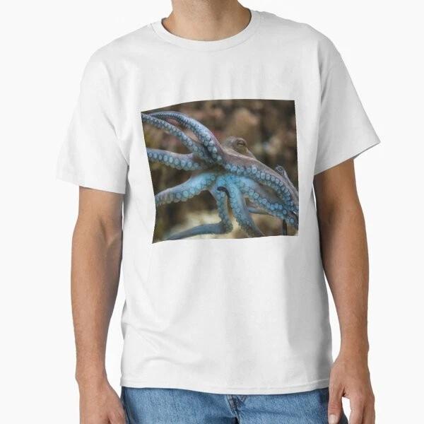 Blue Ocean Sea Monster Octopus Classic Tshirt Made In Usaaus Tshirt S2xl S