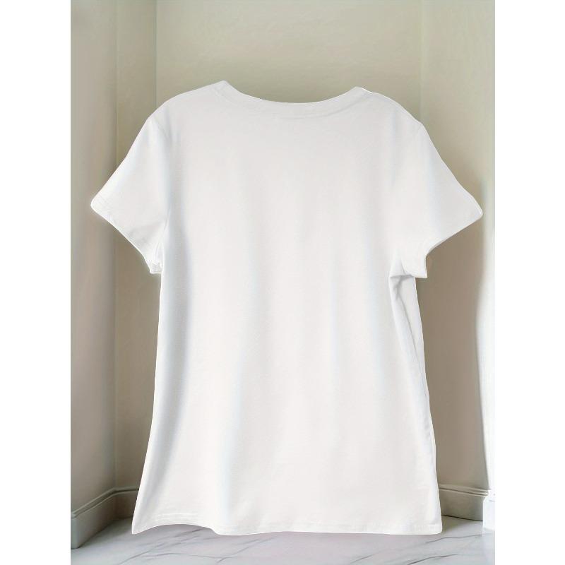 Newly Recommended Teacher-Themed Printed T-Shirt, Casual for Women, Suitable for Vacations, Short-Sleeved with A Round Neck,