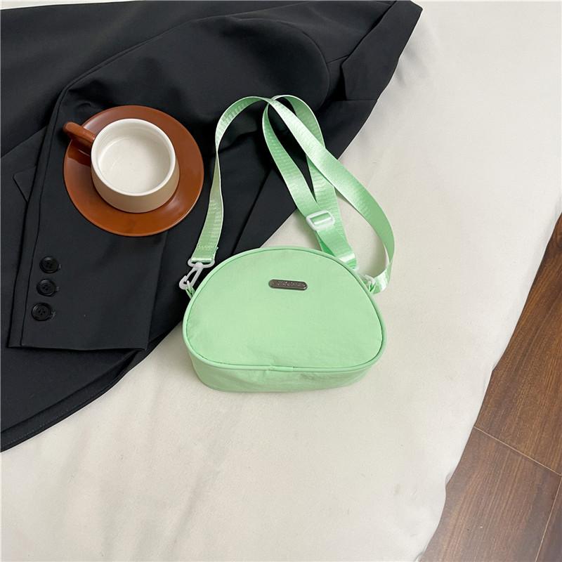 New large-capacity simple commuter casual solid color portable shoulder bag light cloth bag wide shoulder strap messenger bag women's bag