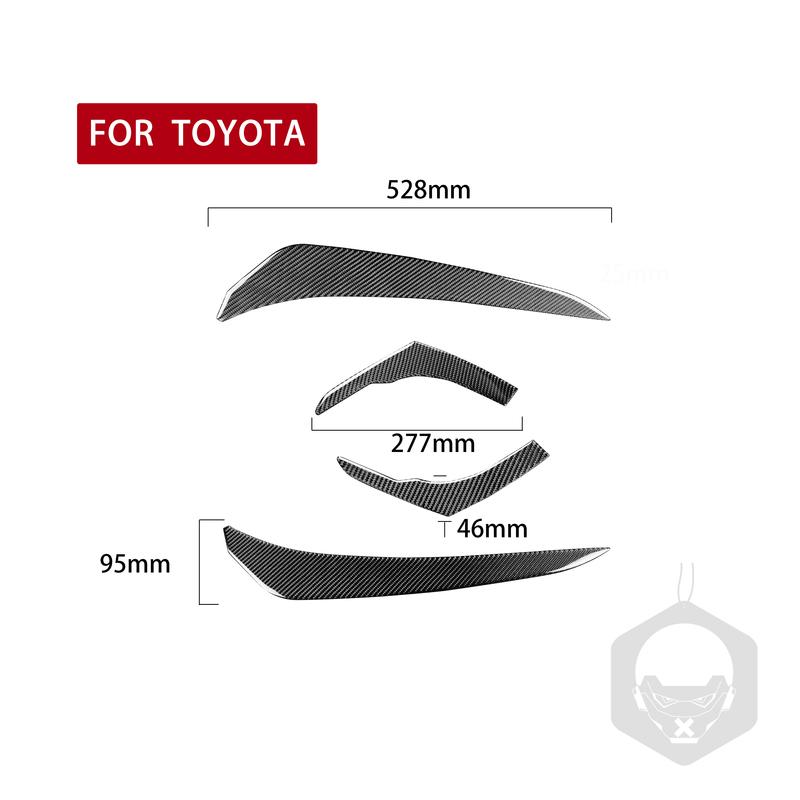 For Toyota 4runner 2010- Carbon Fiber Front and rear headlight trim panel Cover Car Accessories Exterior Decorative Stickers