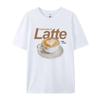 Retro Aesthetic Latte Coffee TShirts for Women Cute Funny Coffee Lover T Shirt Caffeine Shirt FeUnisex Short Sleeve Fashion Tops