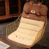 77x40cm One-piece Plush Cushion for Chair Office Seat Back Cushion Butt Mat Stuffed Waist Support Back Pad Home Decor