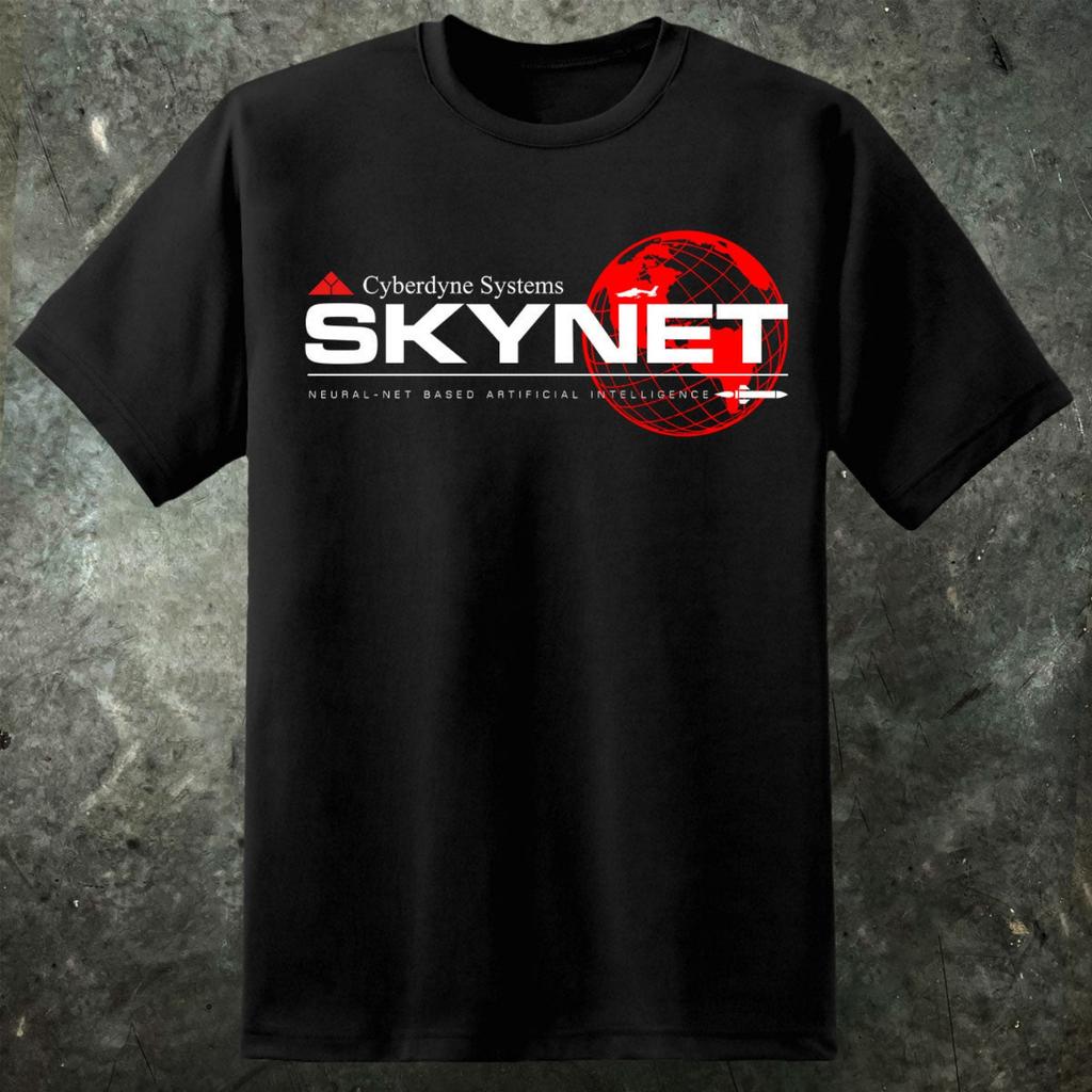 Cyberdyne Systems Skynet T-shirt Grafica Unisex Maglietta Morbida in Cotone Traspirante Abbigliamento Casual Formale per Tutte le Stagioni