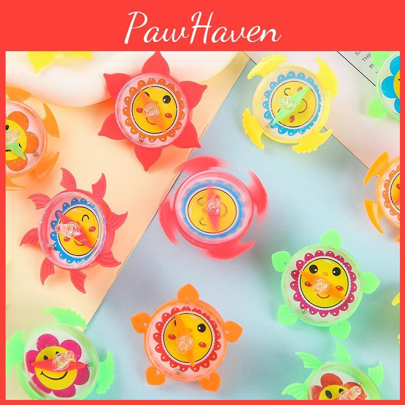 Pattern Flower Compass Mini Plastic Gyro Children Toy For Kid Entertainment