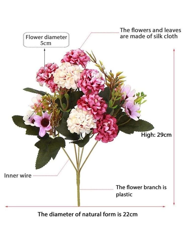 3 svazky hedvábná hortenzie umělá květina kytice falešná květina pro domácí kutily dekorace na svatbu