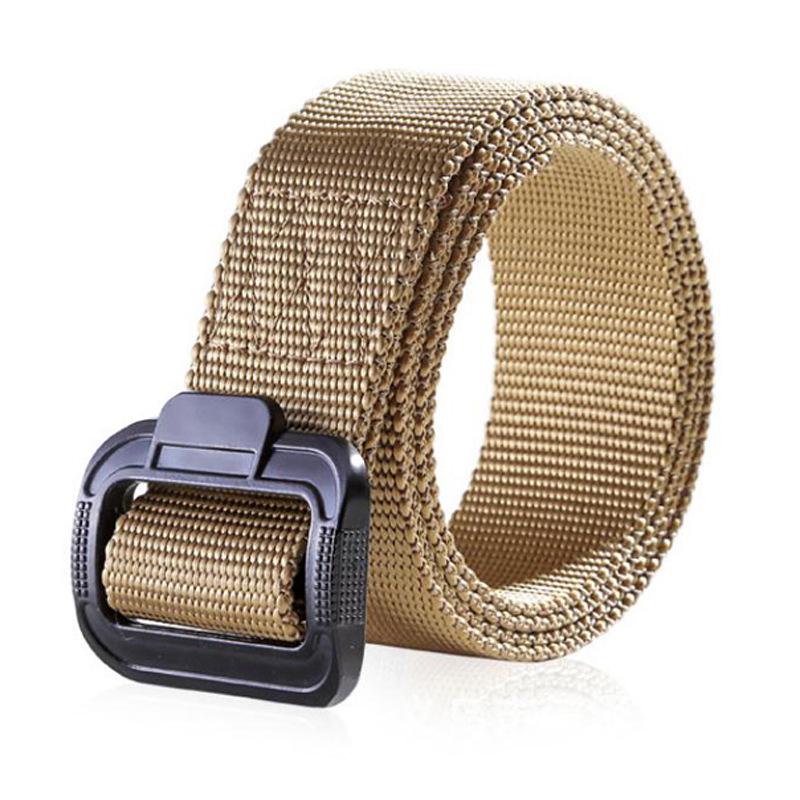 Men's Tactical Nylon Belt with Quick Release Buckle | Multifunctional Canvas & Leather Workwear Belt
