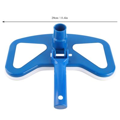 Tête d'aspirateur de piscine, Outils Brosse d'aspiration Courbée Bleue et Blanche pour Piscine Équipement de Nettoyage de Piscine avec Brossettes de 11,4 Pouces pour Piscines Revêtues Têtes d'Aspirateur