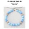 Candy Color Beaded Acrylic Round Bead Choker Necklace For Women Cute Handmade Jewelry