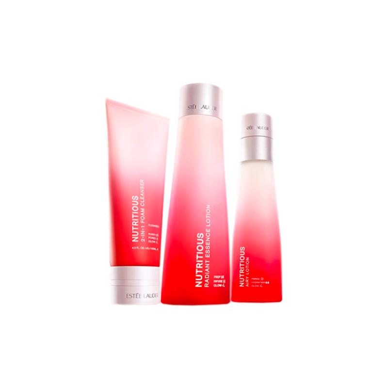 Estee Lauder Red Pomegranate Three Step Process Skincare Sets Hydrating Repairing Oil Control Pure Edition Gentle