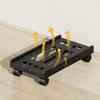 Telescopic Computer Host Bracket Castor Wheels Adjustable Mobile Base Bracket with Wheels Ventilated Chassis Tray Floor Cart Use