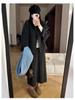 Elegant High-Waisted A-Line Wool Skirt for Women 2025 Autumn/Winter - Slimming, Draped, Pleated Knit Style