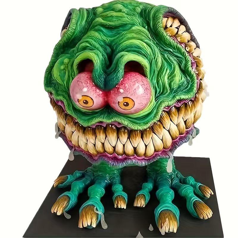 

New Big Mouth Monster Doll Driving Halloween Series Decorations and Ornaments Anime Ornaments Halloween Handmade зелений