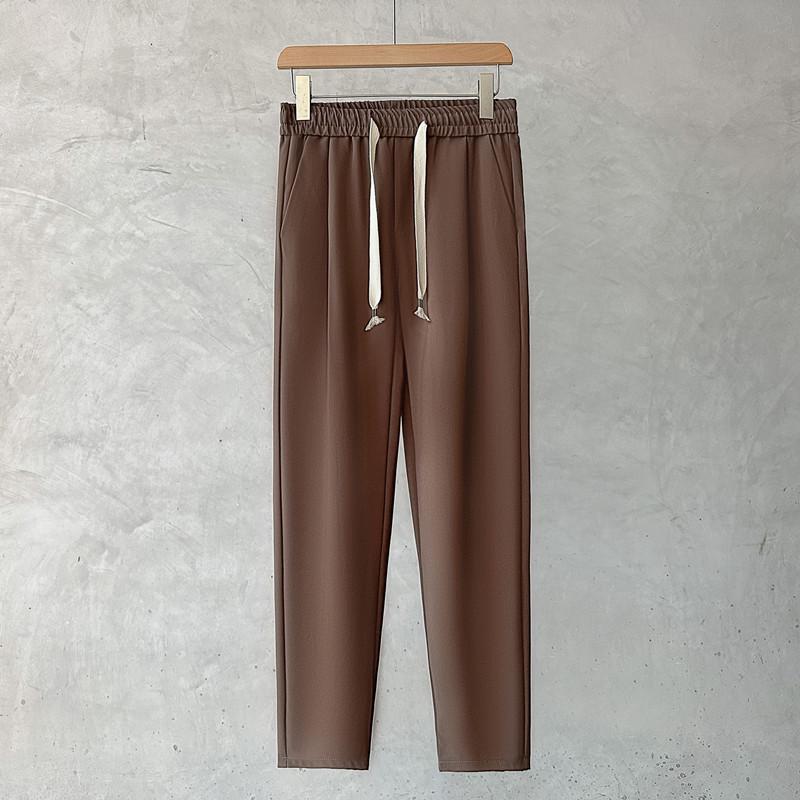 

Мужские черные повседневные брюки в корейском стиле - осень/зима, универсальные, свободные, прямые спортивные брюки M