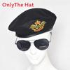 Marvel Logo Wool Beret Hat With Retro British Style And Uv Sunshade For Adults