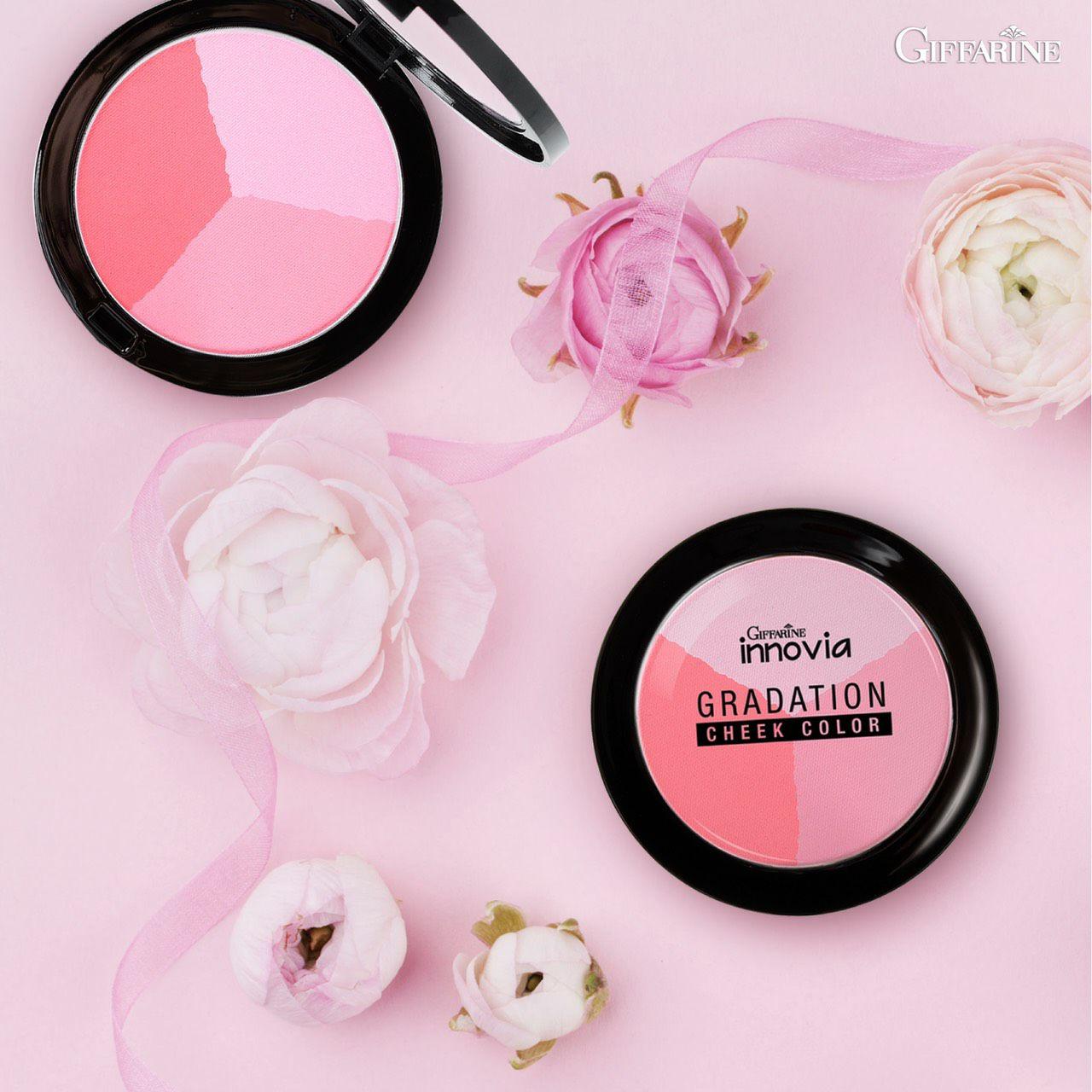 

Giffarine Innovia Gradation Cheek Color Румяна 10 г.. Розовый/Оранжевый 12612 12613 - Thai Cosmetic Make Up 10 g. розовый