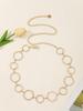 European & American Versatile Waist Chain Dress with High-end Metal Rings - Elegant Ladies' Accessory