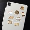 56-Piece Retro Travel Map Sticker Set, DIY Scrapbook & Journal Waterproof Material