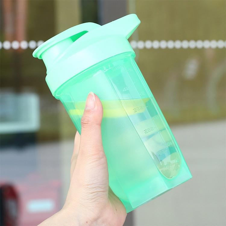 Shake Cup Sports Fitness Water Bottle Milkshake Cup Sports Plastic Water Cup Creative Plastic Drinking Cup Protein Powder Cup