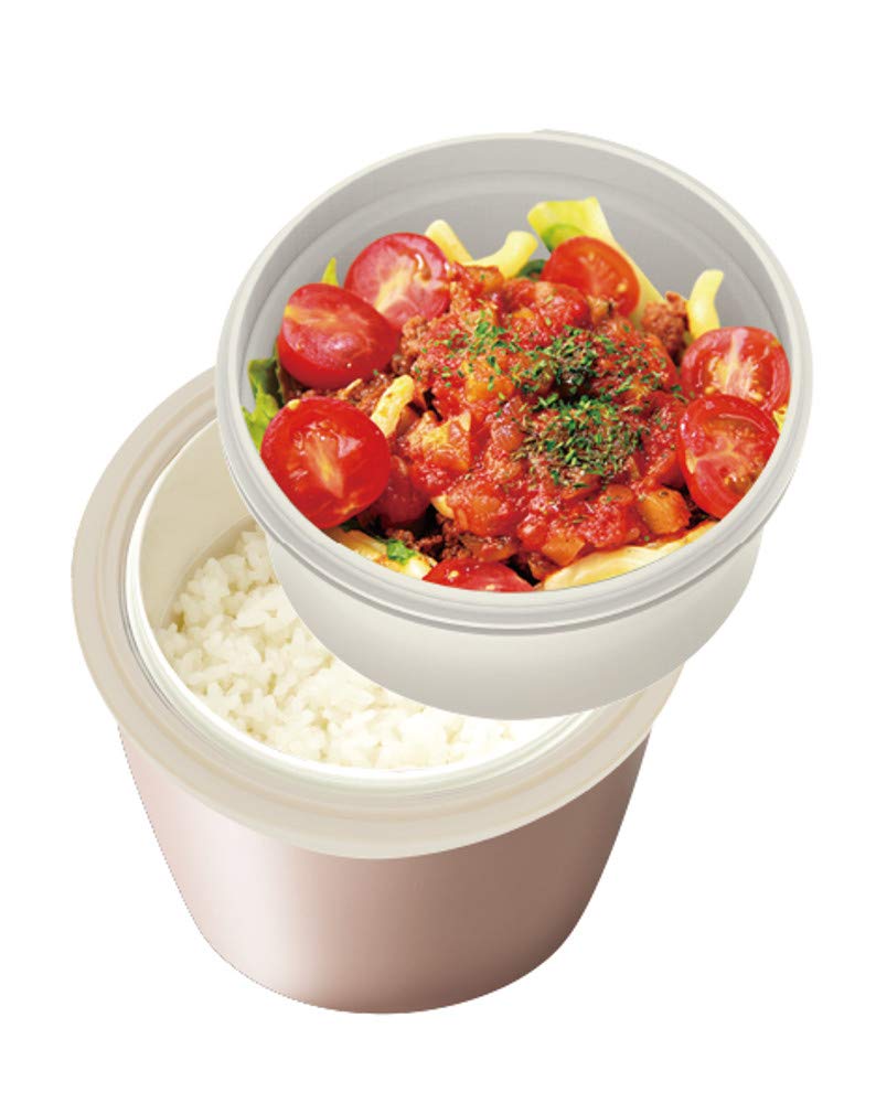 Asvel Lantas Cafe Donburi Lunch Insulated Lunch A3200 Jar, 500ml, Pink, HLB-CD500