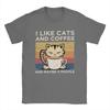 I Like Cats And Coffee And Maybe 3 People Men T Shirt Amazing Tee Shirt Crew Neck T-Shirts Pure Cotton New Arrival Tops