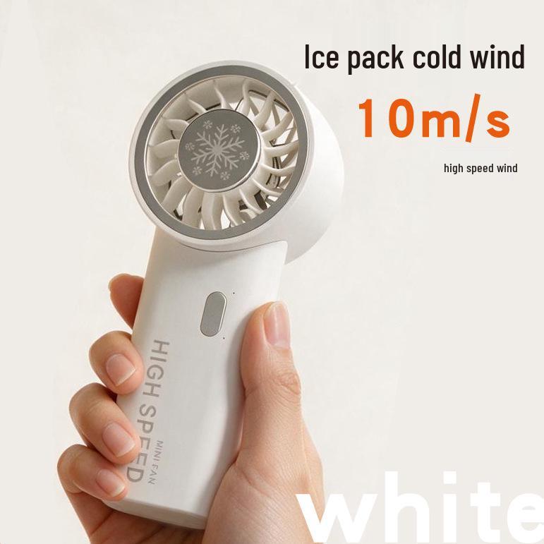 26-Year Model Ultra-Fast 6-Speed Portable Handheld USB-Charging Mini Fan with Powerful Ice Pack Cooling.