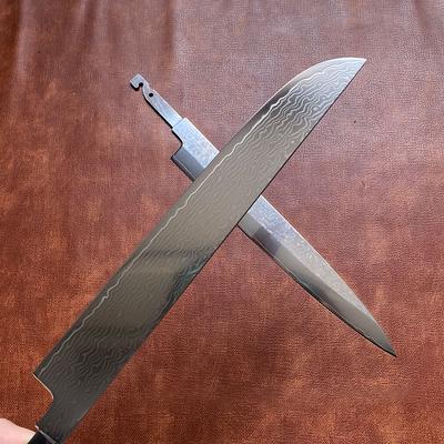 DIY Kés Egyélű Penge Markolat Nélkül Damaszkuszi VG10 Acél Éles Szakácskés Daraboló Szeletelő Sushi Yanagiba Japán Konyhakés