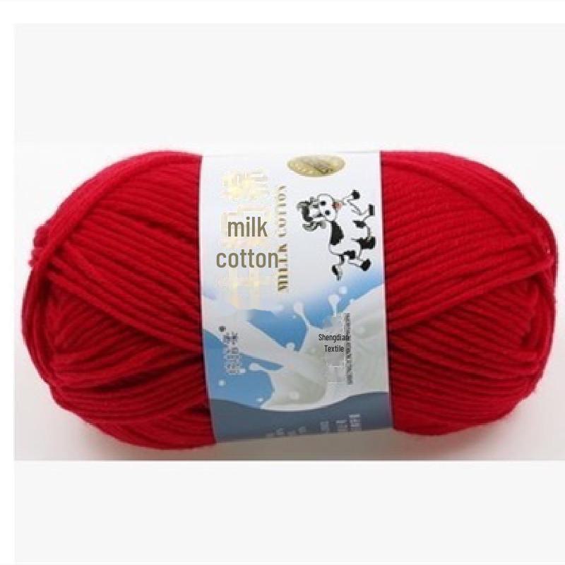 Milk Cotton Yarn Set for DIY Projects: Scarf, Crochet Slippers, Hand-Woven Bags