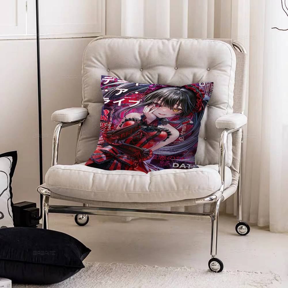 Tokisaki Kurumi Anime Pillow Gifts Home Office Furnishings Bedroom Sofa Car Cushion Cover case 45x45cm