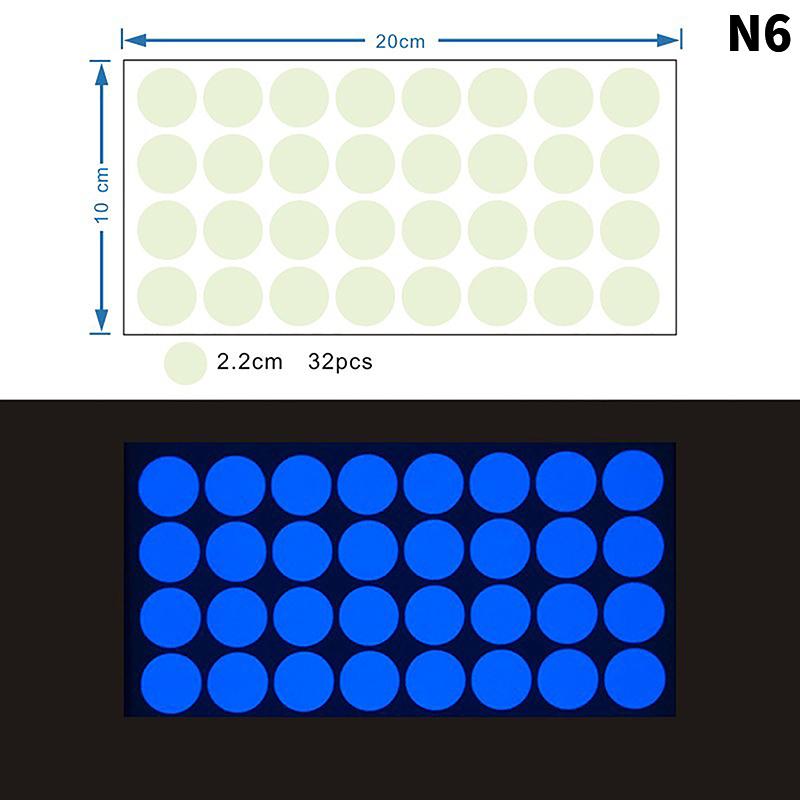 

8-126 шт. Светящиеся в темноте наклейки на стену в виде звезд, круглых точек, сделай сам, декор для комнаты as the picture