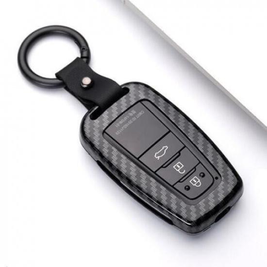 Fit For Toyota Highlander - carbon Aluminum Case Cover Car Key Holder