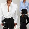 Spring Autumn White Shirt Women's Fashion Elegant Casual Long Sleeve Shirt Tops Holiday Party Womens Tops and Blouses Women Clothes