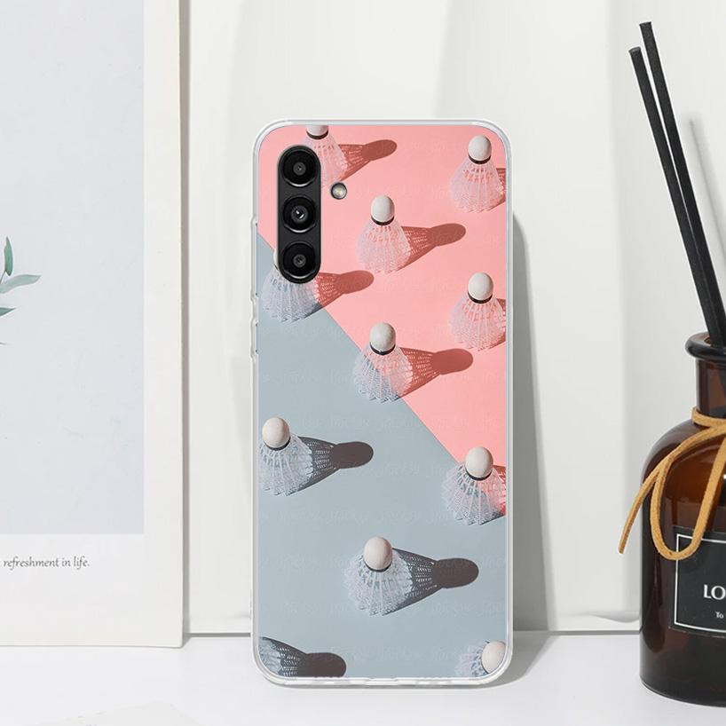 Badminton Sport Phone Case For Samsung Galaxy A17 A37 A57 A16 A26 A36 A56 A15 A25 A35 A55 A14 A24 A34 A54 A13 A23 A33 A53 A07 Ga