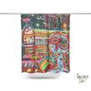 Colorful Abstract Shower Curtain Unique Original Psychedelic Visionary Outsider Art Artwork Bathroom Accessories