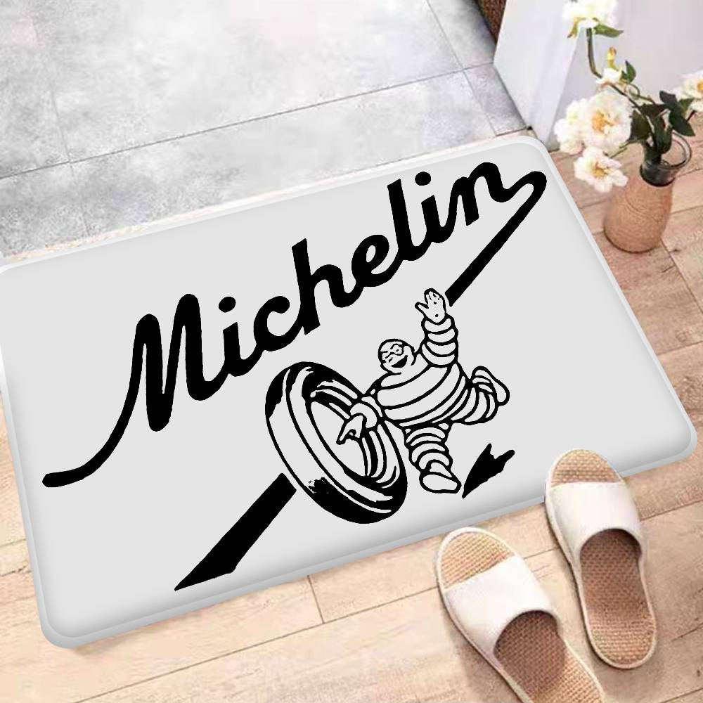 M-Michelins Logo Bathroom Mat Anti-slip Absorb Water Long Strip Cushion Bedroon Mat Hotel Decor Mat