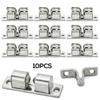 10pcs Furniture Cabinet Door Closet Brass Double Ball Catch Tension Latch 50mm Slide Bolt Gate Latch Heavy For Various Cabinet