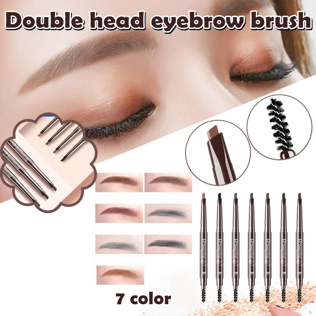 -Headed Hard Brow Pen And Sweat-proof Automatic Rotating Brow Pen