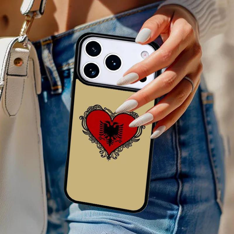 Albania Albanians Flag Phone Case For iPhone 17 Air 14 15 13 12 Max Cover For Apple 14 15 16 16e 11 Pro Max Plus Coque