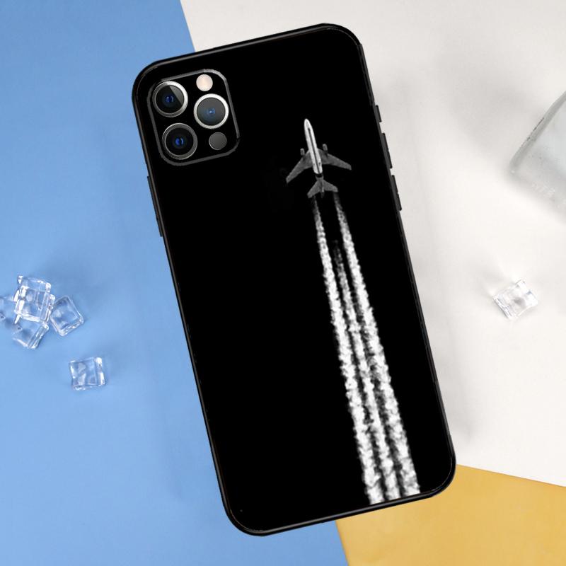 Airplane Travel Phone Case For iPhone 16 Pro 15 Pro 11 13 14 Pro Max 12 Mini XR 16 15 Plus 16e Cover Shell