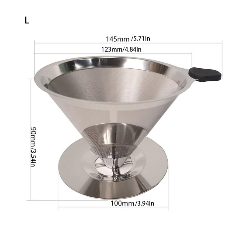 600 Meshes Stainless Steel Coffee Filter Double Layer Coffee Filter Meshes Durable Coffee Strainer For Flavorful Brews