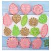 16Pieces Tropical-Leaf Cookie Cutter-Mold for Cake Decorating Mini Plastic Fondant Mold DIY Baking Tool DIY Cookie-Stamp
