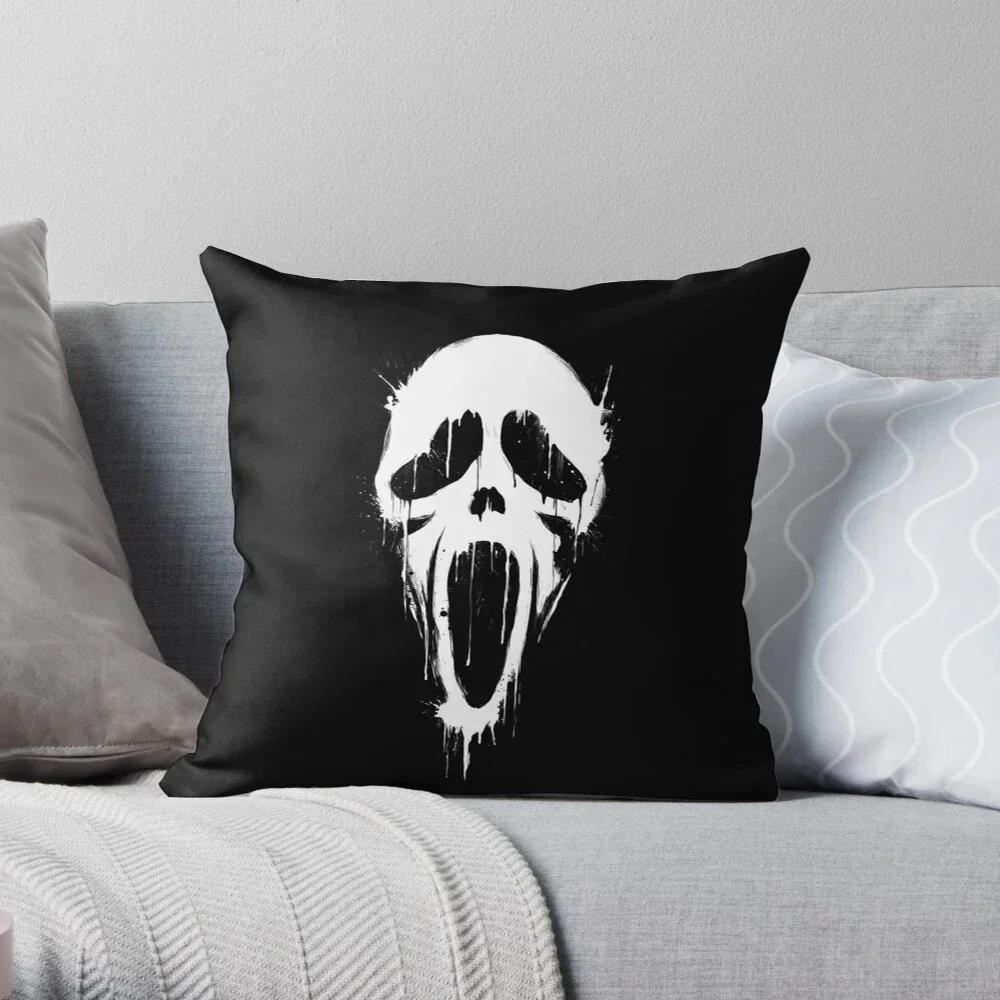 Decorative Modern Living Room Sofa Home Pillow Case Cushion Coversx Halloween  Fall  Blcak  Fear Skeleton