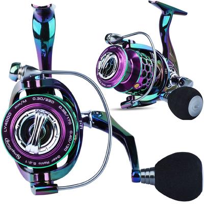 SOUGAYILANG Spinning Fishing Reel Multicolor 13+1BB Metal Left/right Handle Fresh/Saltwater Fishing Reel Wheel