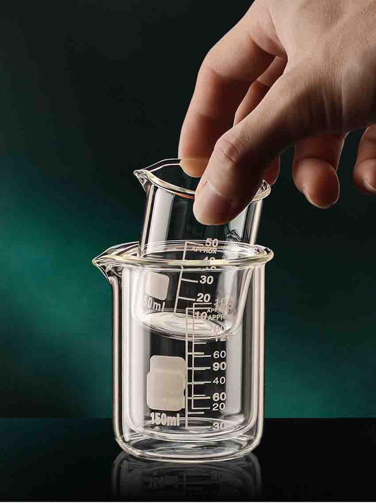 Large Capacity High Borosilicate Glass Measuring Cup Transparent Graduated Cup Heat-Resistant Multifunctional Beaker