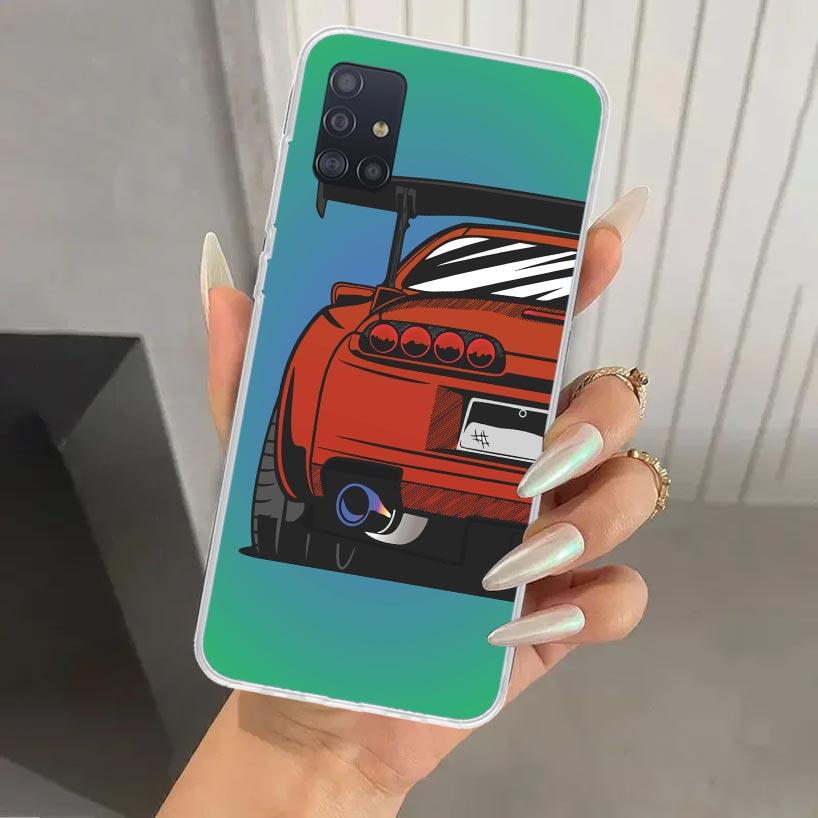 Japan JDM Sports Cars Comic Phone Case for Samsung Galaxy A52 A32 A22 A12 A02S A50S A30S A10S Note 20 Ultra 10 Plus S10 A31 A20