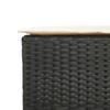 5-teiliges Garten-Bar-Set mit Kissen Schwarzes Poly-Rattan