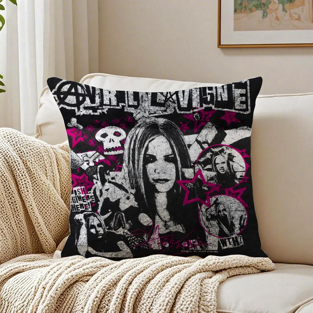 Music PopPunk AAvril LLavigne Cushion Cover Pillowcase Antidustmite Living Room Sofa Decor Cushion Room