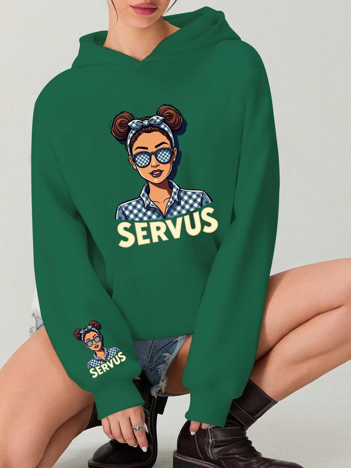 Худи женские в баварском стиле с приветствием Servus S