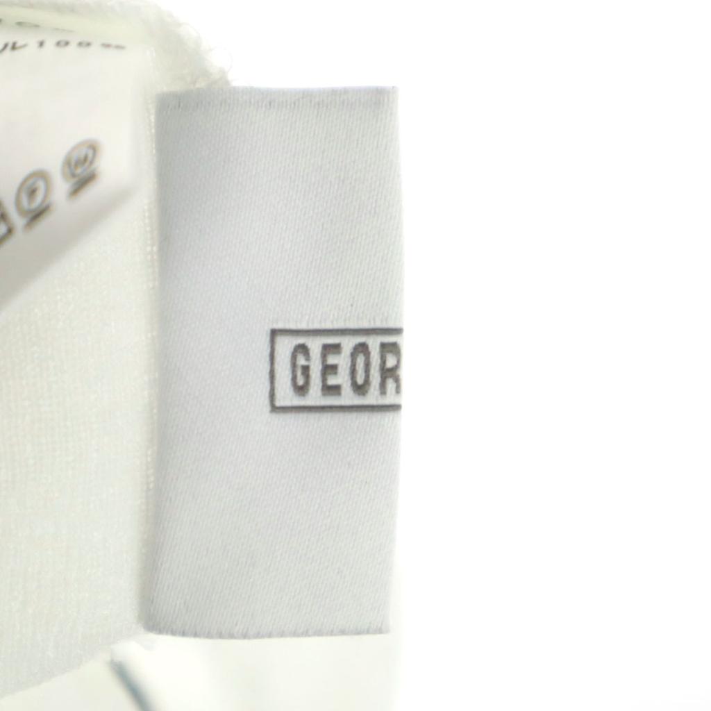 GEORGES Short Sleeve Off-shoulder Sheer T-shirt F White Women Used